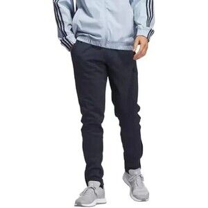 Adidas Men’s Regular Fit Zippered Ankle Openings Fleece Jogger, Blue, M